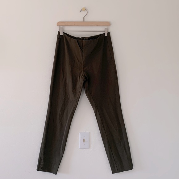Who What Wear Olive Skinny Crop Stretch Pants - Picture 3 of 11